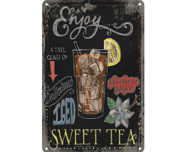 Metalen wandbord | Enjoy sweet tea |