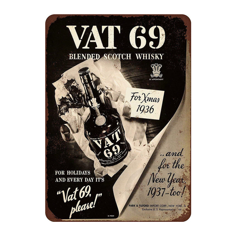 Metalen wandbord | VAT 69 |