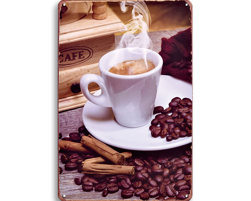 Metalen wandbord | Coffee |