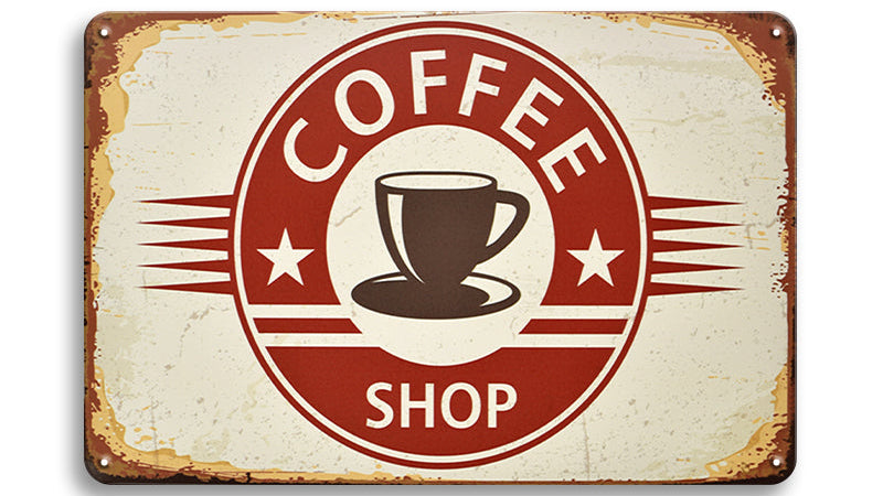 Metalen wandbord | Coffee shop |