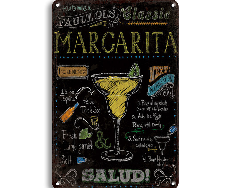 Metalen wandbord | Classic Margarita |