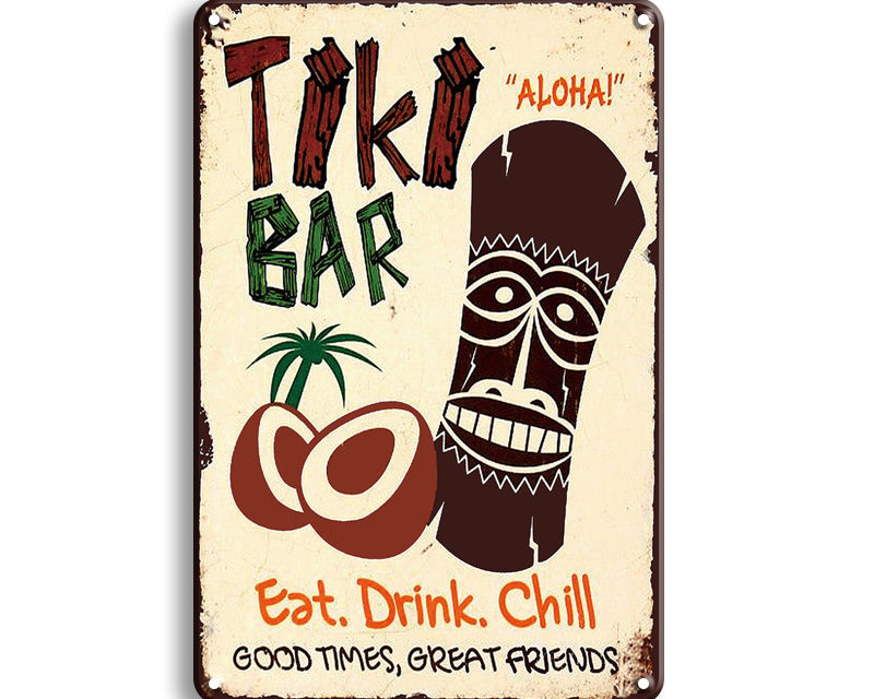 Metalen wandbord | Tiki bar |