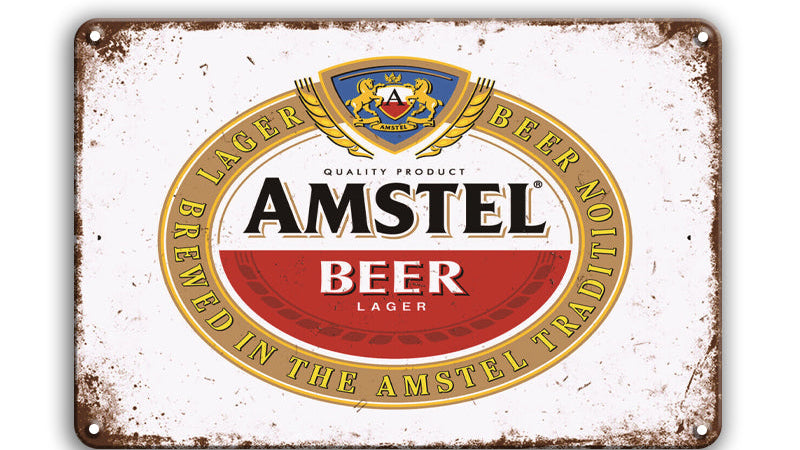 Metalen wandbord | Amstel beer |