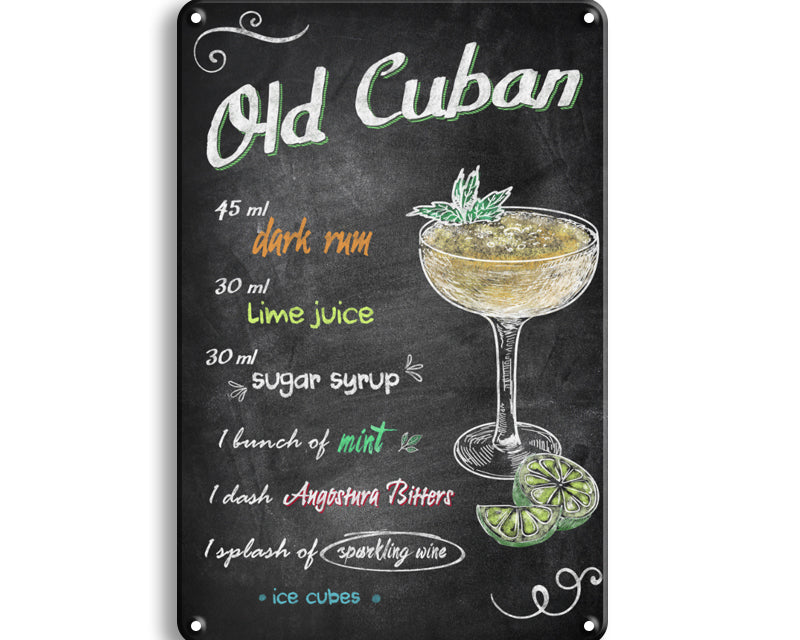 Metalen wandbord | Old Cuban |