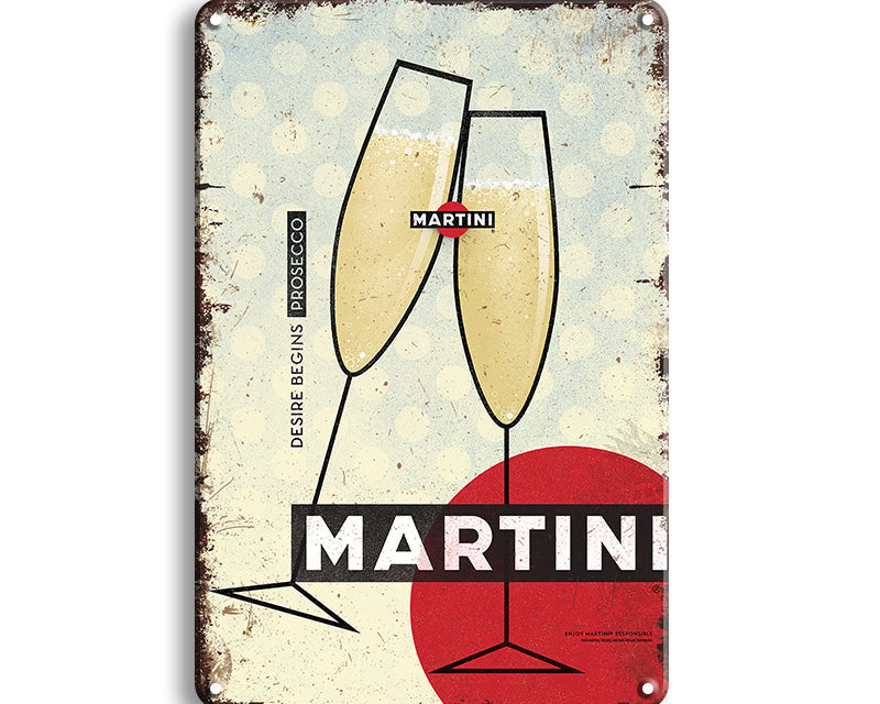 Metalen wandbord | Martini |