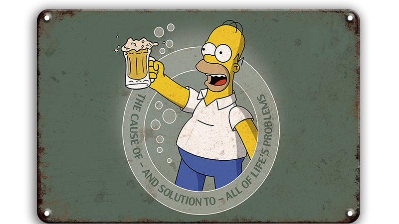 Metalen wandbord | Homer Simpson |