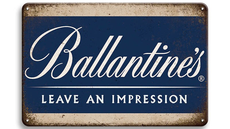 Metalen wandbord | Ballantine's | Leave an impression |