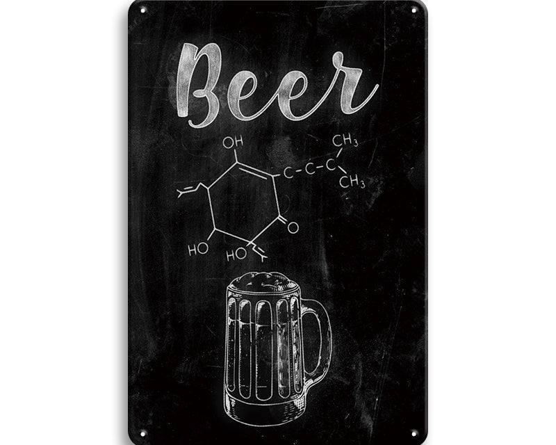Metalen wandbord | Beer | Molecuulformule |