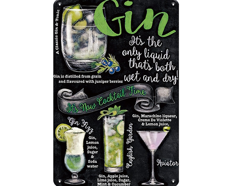 Metalen wandbord | Gin |