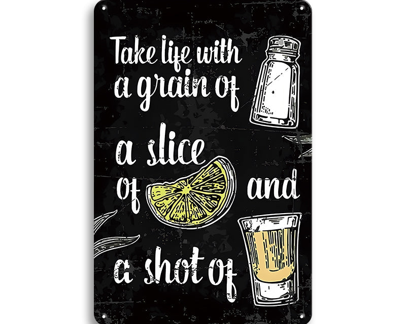 Metalen wandbord | Tequila shots |