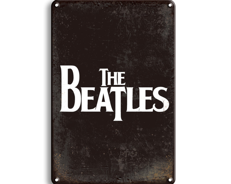 Metalen wandbord | The Beatles | Zwart |