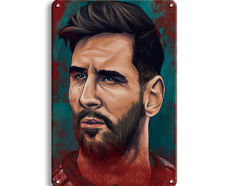 Metalen wandbord | Lionel Messi |