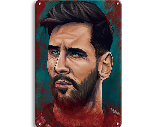 Metalen wandbord | Lionel Messi |