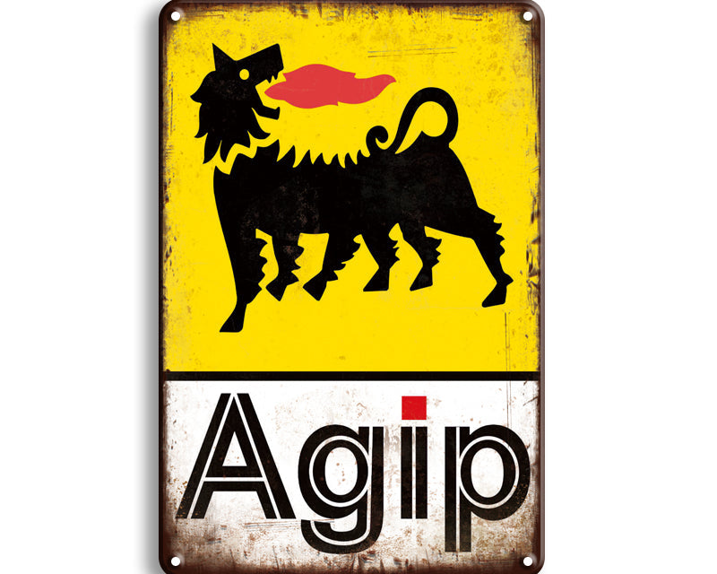 Metalen wandbord | Agip |