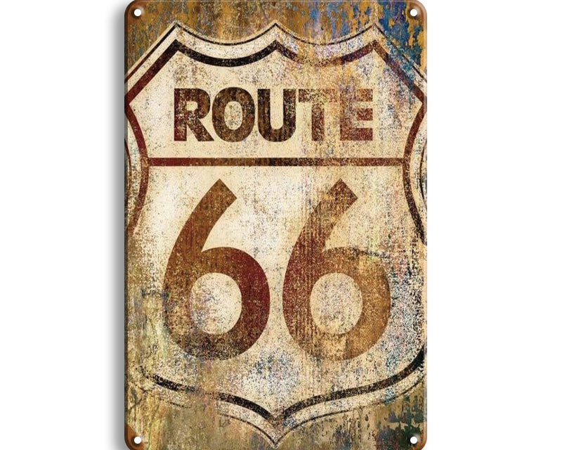 Metalen wandbord | Route 66 |