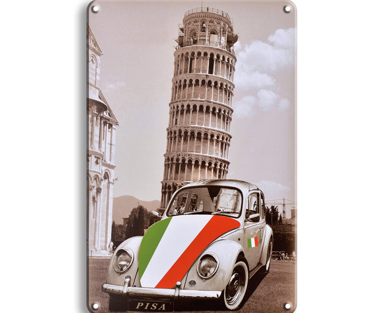 Metalen wandbord | Toren Van Pisa |