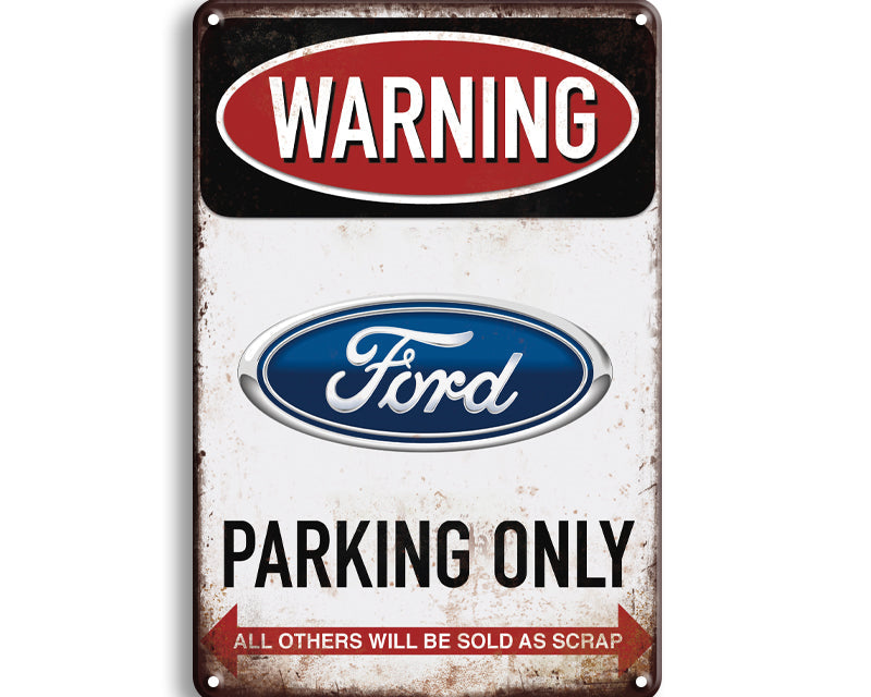 Metalen wandbord | Warning Ford parking only |