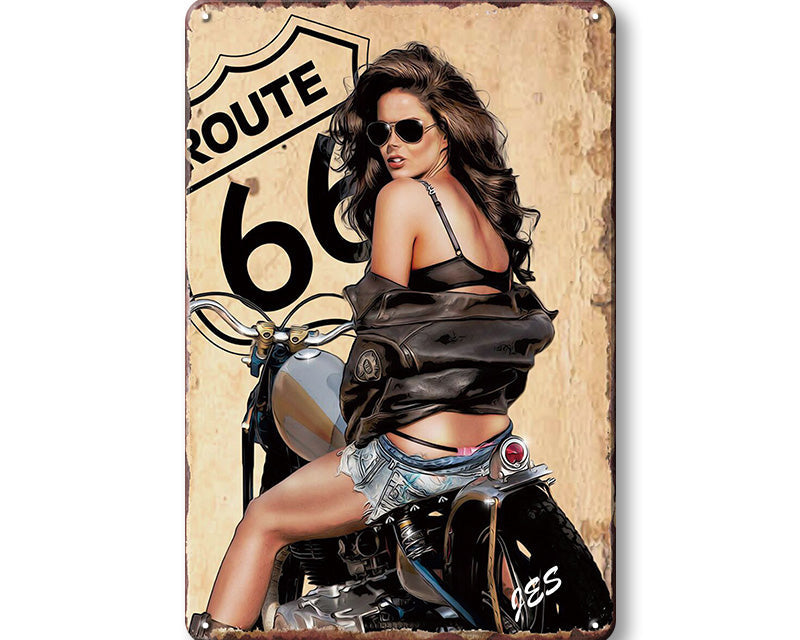 Metalen wandbord | Route 66 |