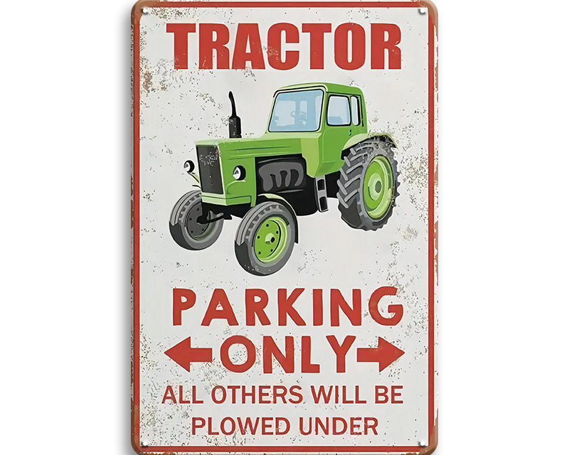 Metalen wandbord | Tractor parking only |