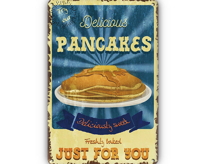 Metalen wandbord | Declicious pancakes |