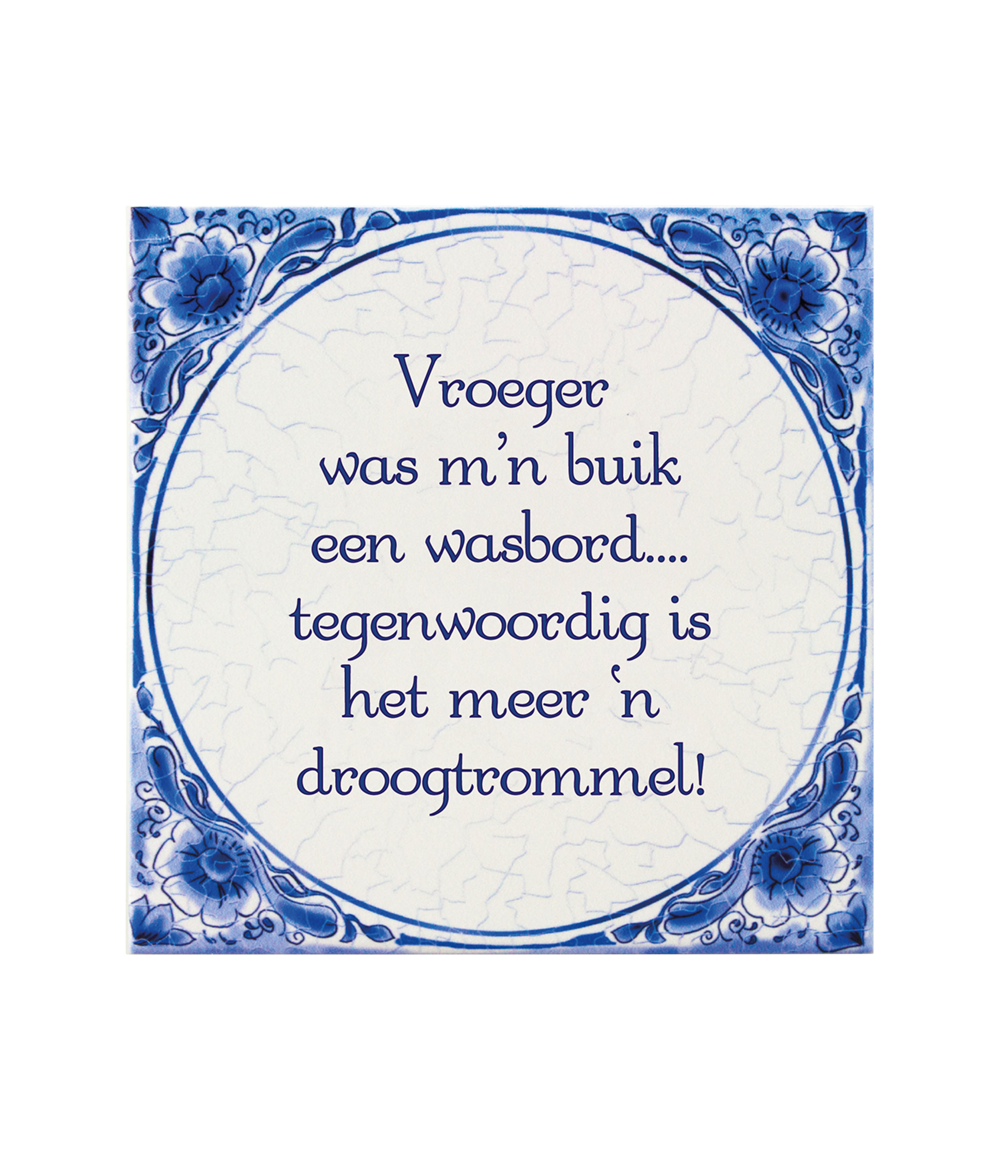 Delfts blauw tegeltje | Wasbord | 14,5cm |