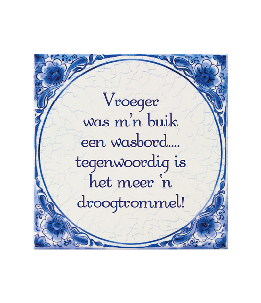 Delfts blauw tegeltje | Wasbord | 14,5cm |