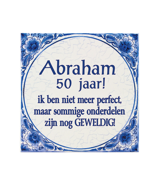 Delfts blauw tegeltje | Abraham | 14,5cm |