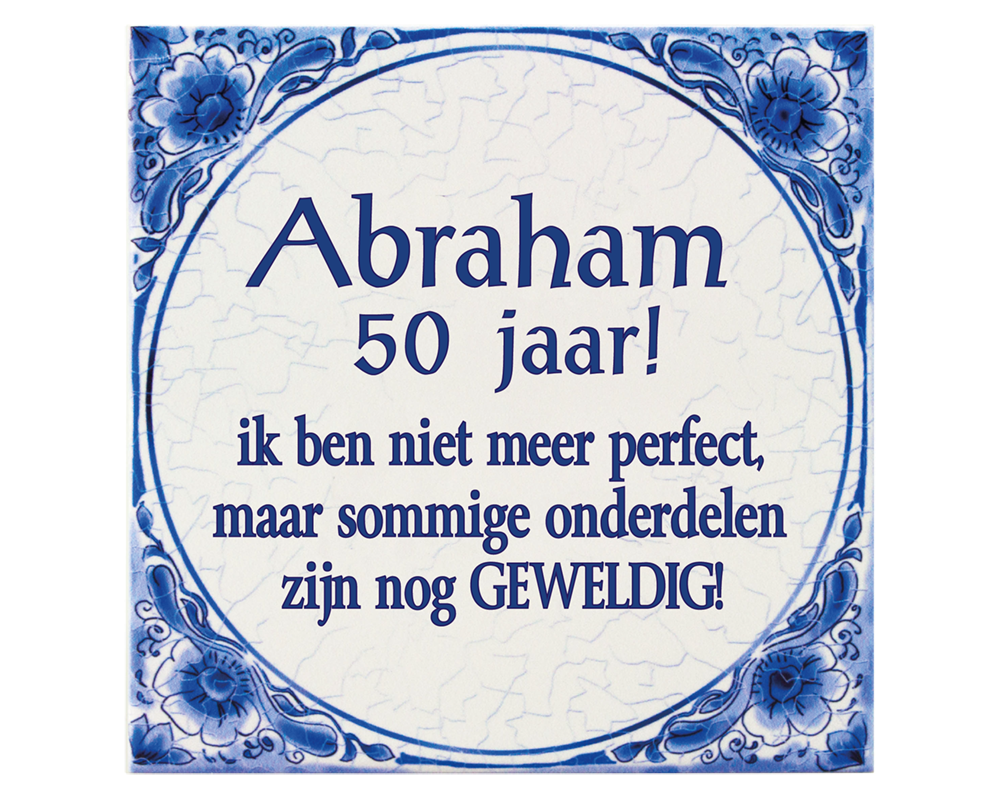 Delfts blauw tegeltje | Abraham | 14,5cm |