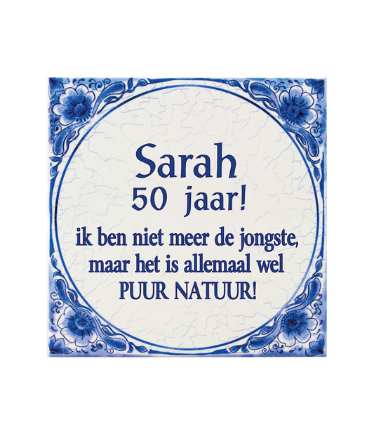 Delfts blauw tegeltje | Sarah | 14,5cm |