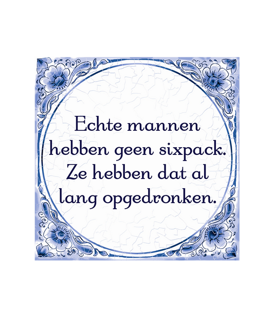 Delfts blauw tegeltje | Sixpack | 15cm |