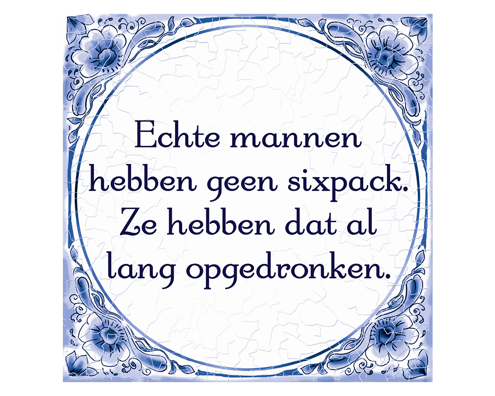 Delfts blauw tegeltje | Sixpack | 15cm |