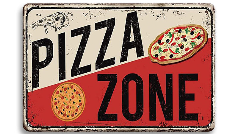 Metalen wandbord | Pizza zone |