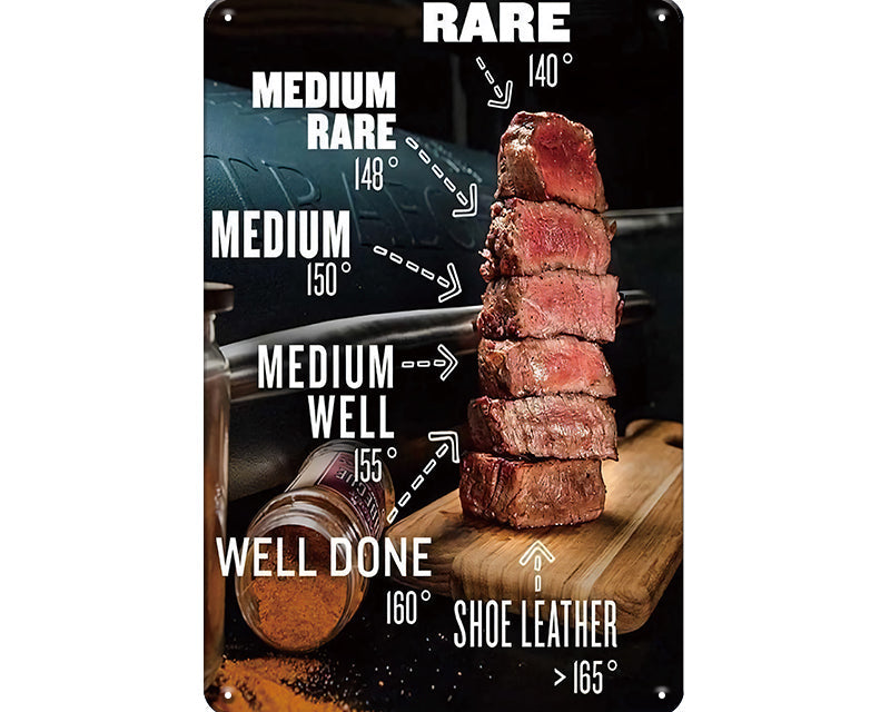 Metalen wandbord | Steak |