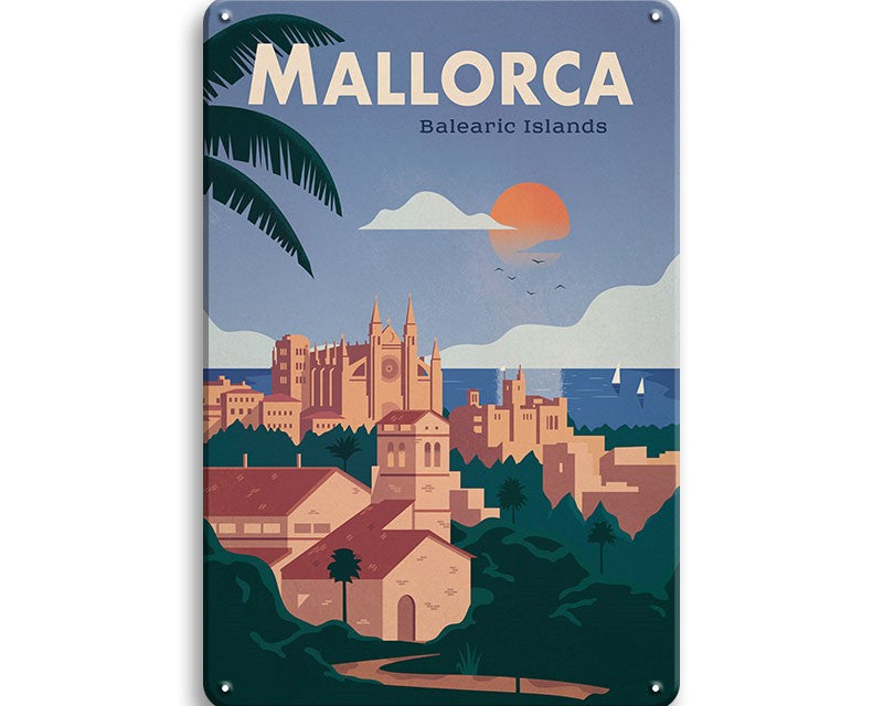 Metalen wandbord | Mallorca |
