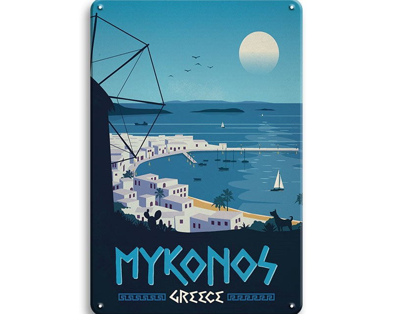 Metalen wandbord | Mykonos | Greece |