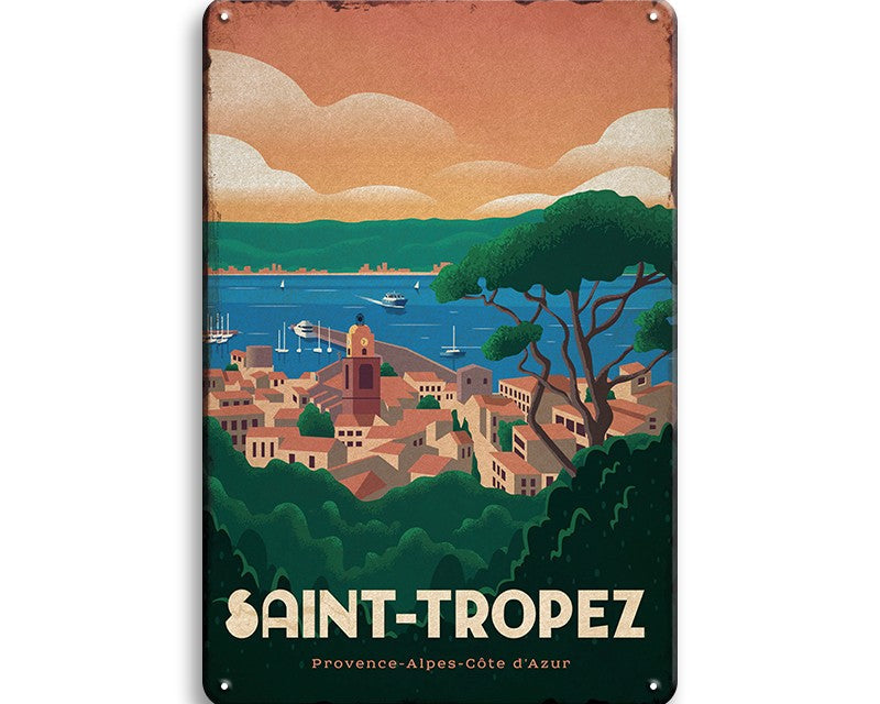 Metalen wandbord | Saint-Tropez |