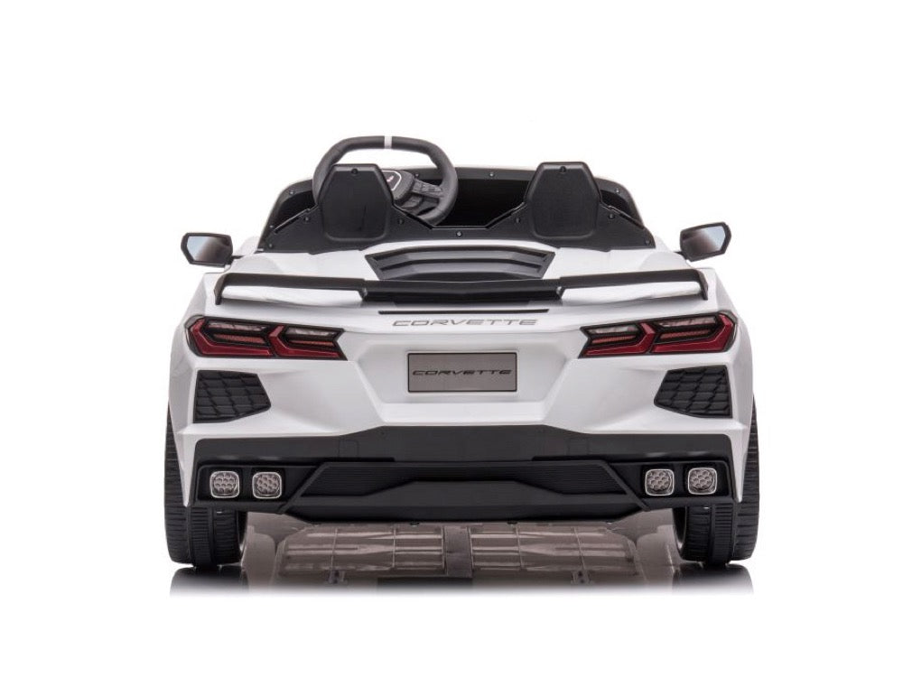 Corvette Stingray | Elektrische kinderauto | 12V | 2-Persoons model | Wit |