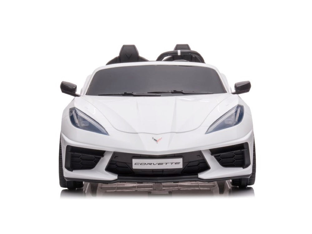 Corvette Stingray | Elektrische kinderauto | 12V | 2-Persoons model | Wit |