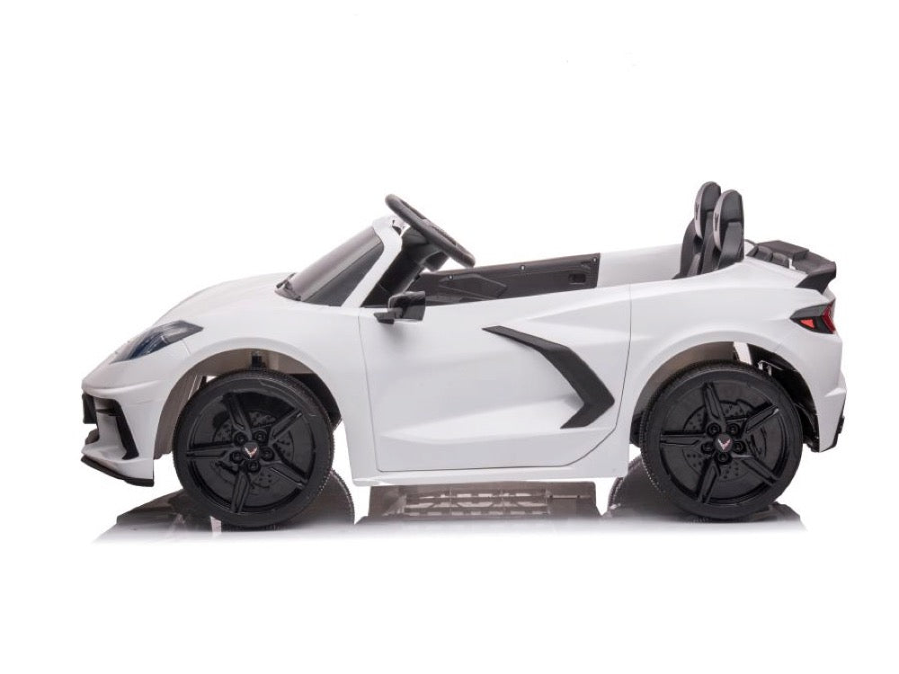 Corvette Stingray | Elektrische kinderauto | 12V | 2-Persoons model | Wit |