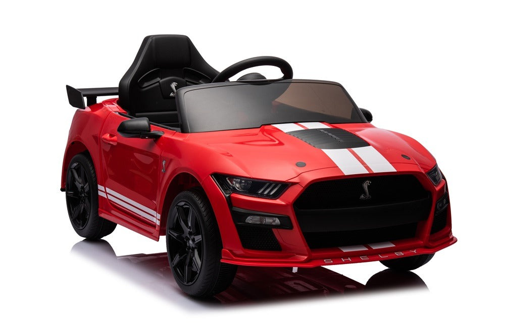 Ford Mustang GT500 rood elektrische kinderauto voorkant 2