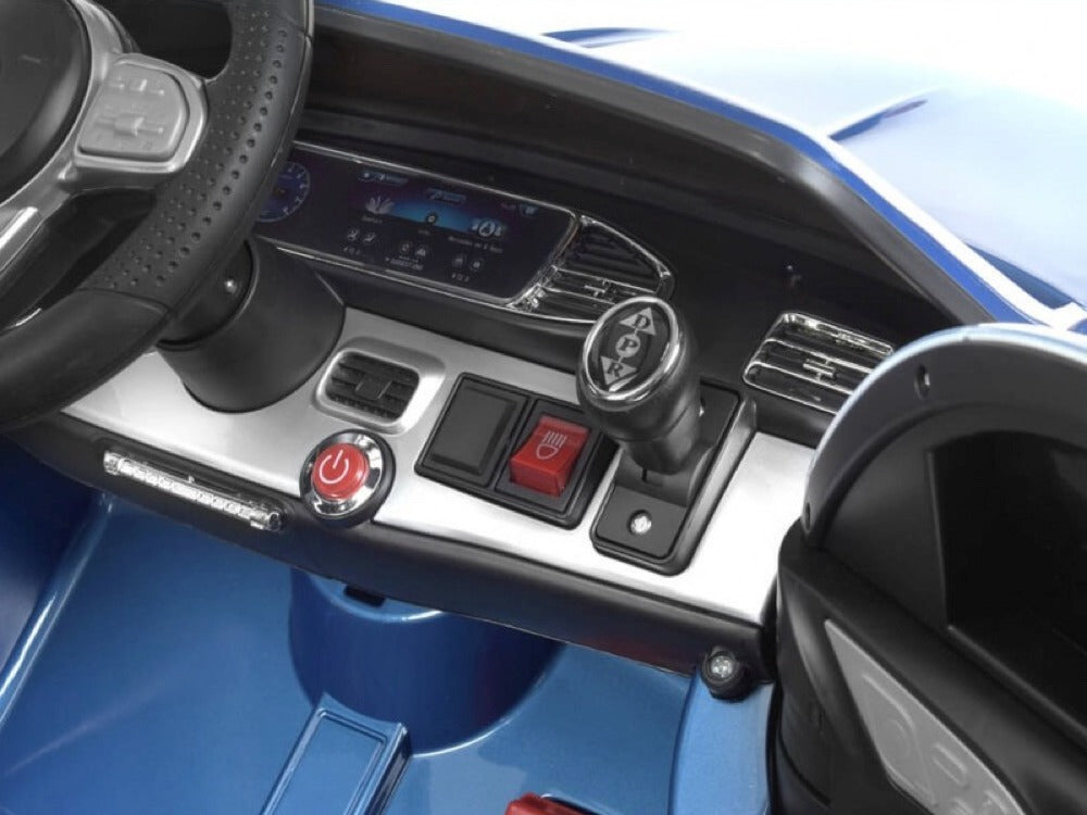 Mercedes-Benz GLE450 blauw elektrische kinderauto stuur 2