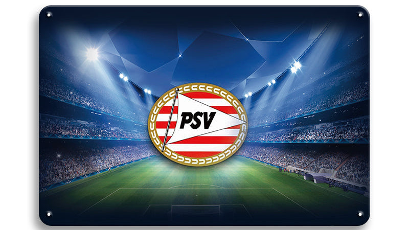 Metalen wandbord | PSV Eindhoven | Champions League |