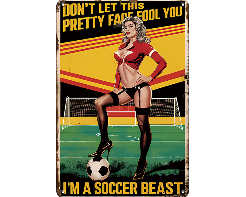 Metalen wandbord | Don't let this pretty face fool you |
