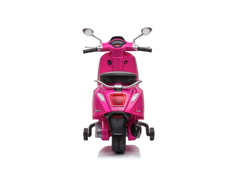 Vespa kinderscooter roze achterkant