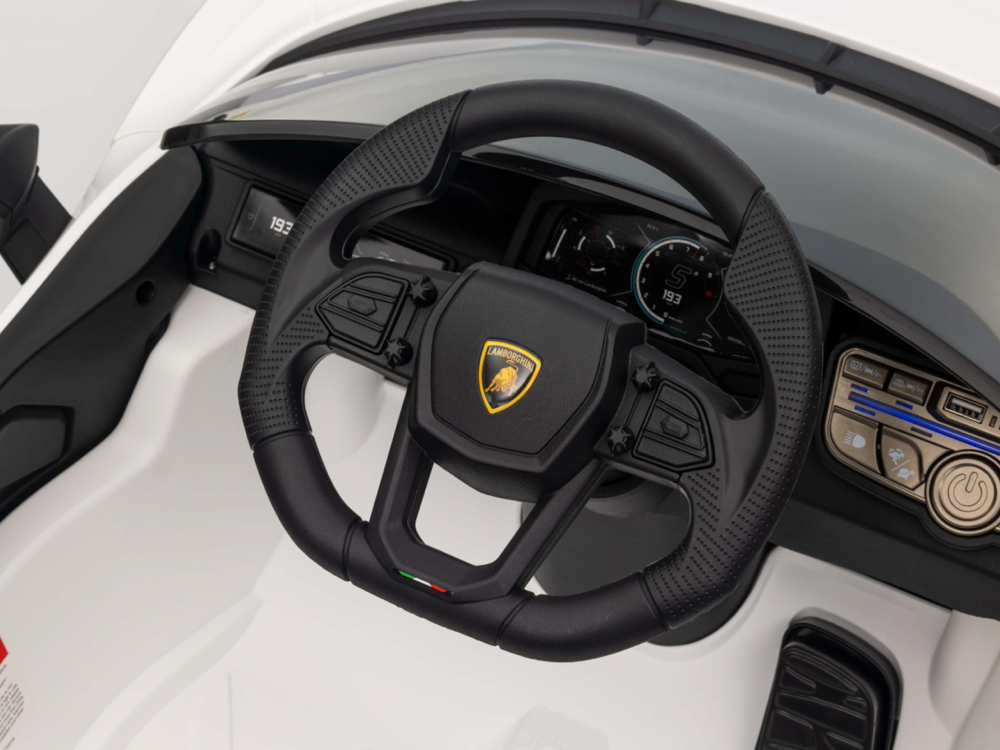 Lamborghini Revuelto | Elektrische kinderauto | 12V | Wit |