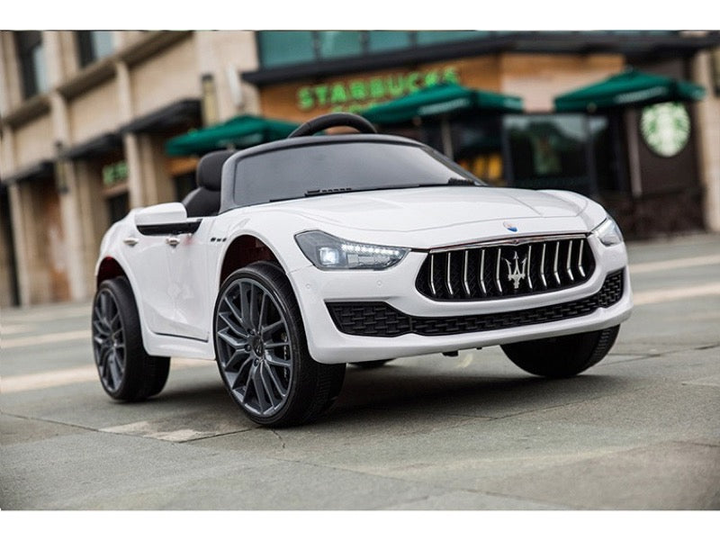 Maserati Ghibli | Elektrische kinderauto | 12V | Wit |