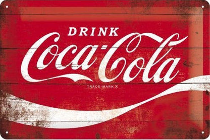 Metalen wandbord | Coca Cola Wave | 20x30cm |