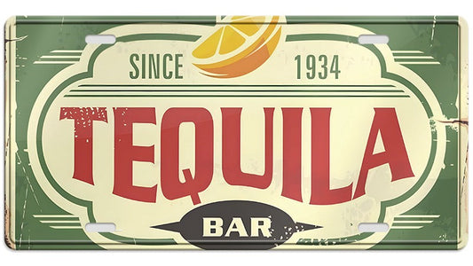 Metalen wandbord | Tequila bar | Kentekenplaat | 15x30cm |