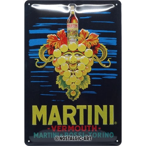 Metalen wandbord | Martini Vermouth Grapes | 30x20cm |