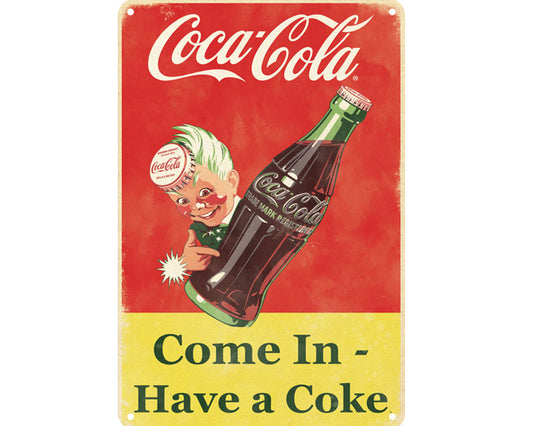 Metalen wandbord | Coca Cola | Come in have a coke |